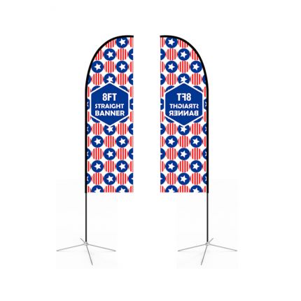 Large(80.5*400cm) Straight Feather Banners 15ft