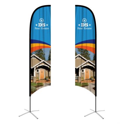 Medium(70.4*300cm) Concave Feather Banners 13ft