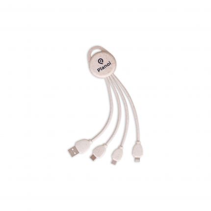 Wheat Straw Charging Cable - Round Shape