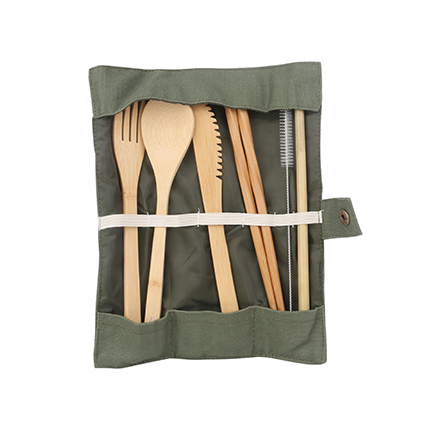 6 pieces Bamboo Cutlery Set
