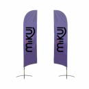 Large(80.5*400cm) Angled Feather Banners 15ft