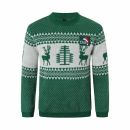 Unisex Acrylic 2 Colours Jacquard Christmas Jumper