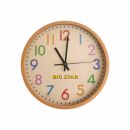 Wood Grain Round Wall Clock