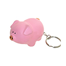 Keyring with Pig Stress Reliever