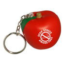 Keyring with Apple Stress Reliever